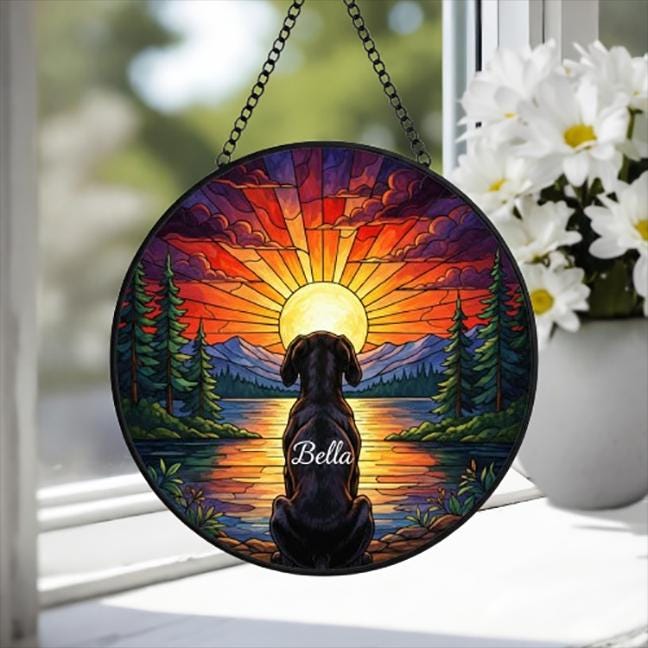 Custom German Shorthaired Pointer dog Memorial Suncatcher, Pet Memorial Gift, Loss of Pet Sympathy Gift, Dog Loss Gift,  Gift For Dog Lovers