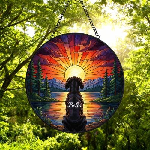 Custom German Shorthaired Pointer dog Memorial Suncatcher, Pet Memorial Gift, Loss of Pet Sympathy Gift, Dog Loss Gift,  Gift For Dog Lovers - image 4