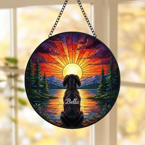 Custom German Shorthaired Pointer dog Memorial Suncatcher, Pet Memorial Gift, Loss of Pet Sympathy Gift, Dog Loss Gift,  Gift For Dog Lovers - image 5