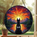 Custom Doberman Pinscher dog Memorial Suncatcher, Pet Memorial Gift, Loss of Pet Sympathy Gift, Dog Loss Gift,  Gift For Dog Lovers - image 3