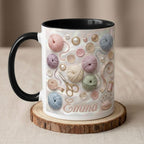 Personalized Craft Sewing Machine Mug, Faux 3D Effect Custom Craft Coffee Mug, Cute Sewing Lover Gift - image 3