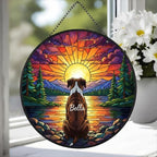 Custom Boxer Dog Memorial Suncatcher, Pet Memorial Gift, Loss of Pet Sympathy Gift, Dog Loss Gift,  Gift For Dog Lovers