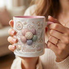 Personalized Craft Sewing Machine Mug, Faux 3D Effect Custom Craft Coffee Mug, Cute Sewing Lover Gift