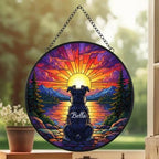 Custom Miniature Schnauzer Dog Memorial Suncatcher, Pet Memorial Gift, Loss of Pet Sympathy Gift, Dog Loss Gift,  Gift For Dog Lovers - image 3