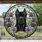 Custom Cane Corso  Dog Portrait Stained Glass Suncatcher,Personalized Pet Memorial Photo Suncatcher, Dog Loss Keepsake,Pet Loss Gift - image 3