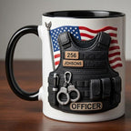 Personalized Police Bulletproof Vest Mug, Officer Uniform Cup, Policemen Coffee Mugs, Gift for Him - image 2