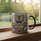 Personalized Mechanic V8 Engine Mug, Handyman Gift, Custom Name Workshop Cup, Gift for Dad Grandpa - image 2