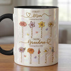 Personalized Mom Grandma Flowers Mug, Faux Crystal 3D Effect Cup, Mother's Day Gifts, Grandmas Garden - image 4