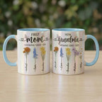 Custom Name Mom Grandma Flowers Mug, Mother's Day Gifts, Grandmas Garden, Faux Crystal 3D Effect - image 5