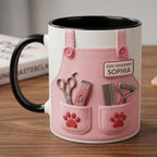 Custom Dog Groomer Mug, Personalized Dog Grooming Coffee Cup, Groomer Gift, Dog Lover