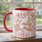 Custom Name Nail Tech Coffee Mug, Nail Salon Owner Manicurist Accent Mug, Gift for Nail Artist - image 3
