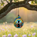 Custom Dog Rainbow Bridge Suncatcher, Personalized Dog Loss Sympathy Gift, Teardrop Dog Memorial Suncatcher, Puppy Loss Gift,Pet Memorial - image 3