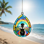 Custom Dog Rainbow Bridge Suncatcher, Personalized Dog Loss Sympathy Gift, Teardrop Dog Memorial Suncatcher, Puppy Loss Gift,Pet Memorial - image 2
