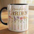 Personalized Mom Flower Mug, Mothers Day Gift, Birth Flower Planter with Kids Names, Faux 3D - image 4
