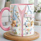 Personalized Pediatrician Faux 3D Mug, Cute Baby Doctor Coffee Cup, Pediatric Doctor Gift, Pediatrician Appreciation - image 4