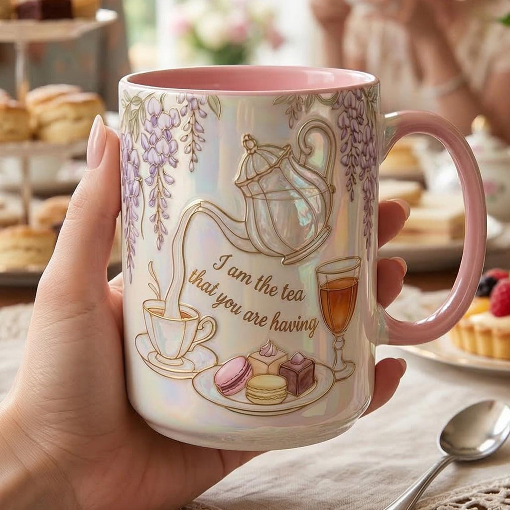 I Am The Tea That You Are Having Faux 3D Accent Mug, Bookish Tea Lover Gift, Romance Reader Accent Mug, BookTok Cup - image 8