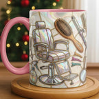 Custom Name Hairstylist Mug, Faux 3D Effect Mug, Gift for Hairdresser, Hair Dresser Gift - image 3