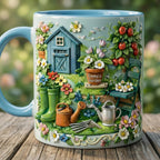 Personalized Gardening Accent Mug, Gift for Mom Grandma, Faux 3D Effect Mug, Mother's Day Gift - image 3