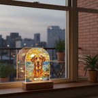 Personalized Dog Memorial Acrylic Stained Glass Night Light, Custom Pet Photo Gift, Bedroom LED Decor Sign, Dog Remembrance Gift - image 5