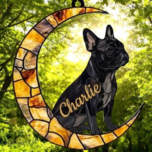 Custom Black French Bulldog ACRYLIC Suncatcher, Dog Suncatcher, French Bulldog , Black Dog, Window Hanging, Gift For Animal Lover, Dog Gift - image 4