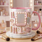 Personalized Makeup Artist Faux 3D Effect Mug, Beauty Lover Gift