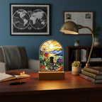 Custom Dog Memorial Acrylic Stained Glass Night Light With Name and breed , Custom Pet Photo Gift, Bedroom LED Decor Sign, Puppy Loss Gift - image 3
