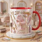 Personalized Hairstylist Faux 3D Effect Mug, Salon Decor, Hairdresser Gift - image 2