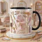 Personalized Hairstylist Faux 3D Effect Mug, Salon Decor, Hairdresser Gift - image 3