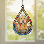 Personalized Pet Memorial  Suncatcher, Custom Pet Photo Gift, Teardrop Dog Memorial Suncatcher, Puppy Loss Gift,Pet Memorial