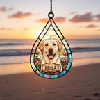 Personalized Dog Memorial Suncatcher, Custom Dog Photo Gift, Teardrop Dog Memorial Suncatcher, Dog Loss Keepsake, pet sympathy gift - image 4
