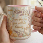 I Am The Tea You Will Be Having Mug, Faux 3D Lavender Design, 2D Flat Bookish Tea Romance Reader Gift - image 7