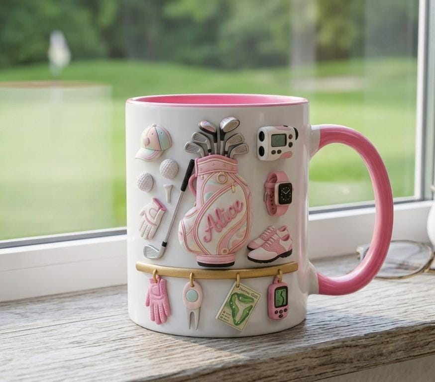 Personalized Golf Lover Mug, Custom Golfer Coffee Mug, Sports Gift for Her - image 4