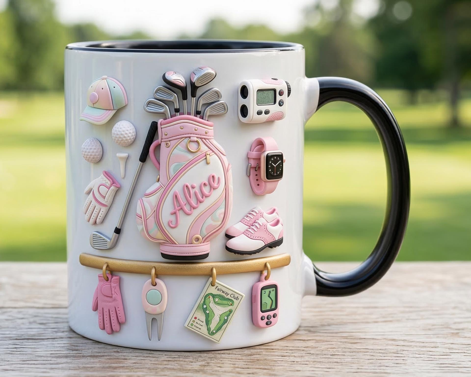 Personalized Golf Lover Mug, Custom Golfer Coffee Mug, Sports Gift for Her