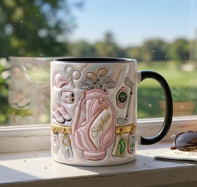 Personalized Golf Lover Mug, Custom Golfer Coffee Mug, Sports Gift for Her - image 4
