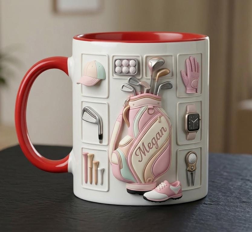 Personalized Golf Lover Mug, Custom Golfer Coffee Mug, Sports Gift for Her - image 4