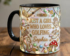 Personalized Golf Lover Mug, Custom Golfer Coffee Mug, Sports Gift for Her, Just a Girl Who Loves Golfing - image 2