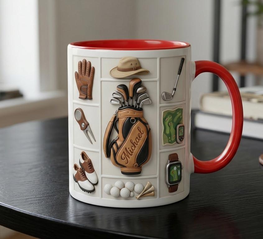 Personalized Golf Lover Mug, Custom Golfer Coffee Mug, Sports Gift for Him Her - image 2