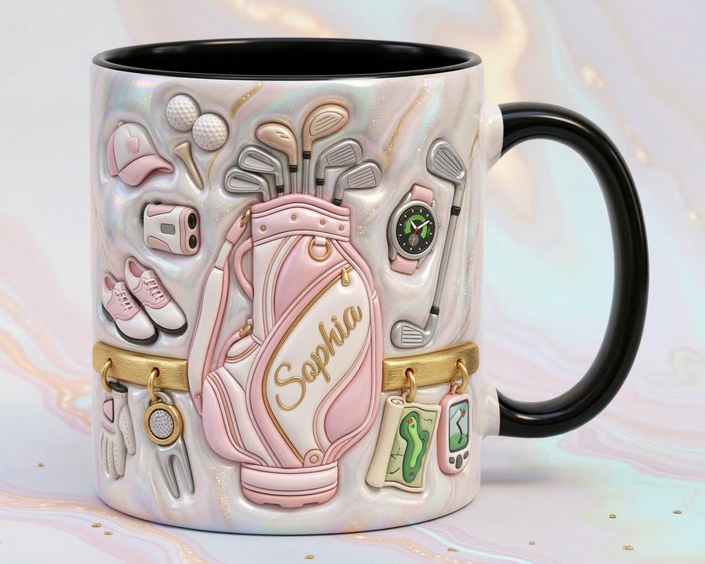 Personalized Golf Lover Mug, Custom Golfer Coffee Mug, Sports Gift for Her