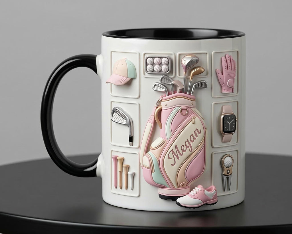 Personalized Golf Lover Mug, Custom Golfer Coffee Mug, Sports Gift for Her