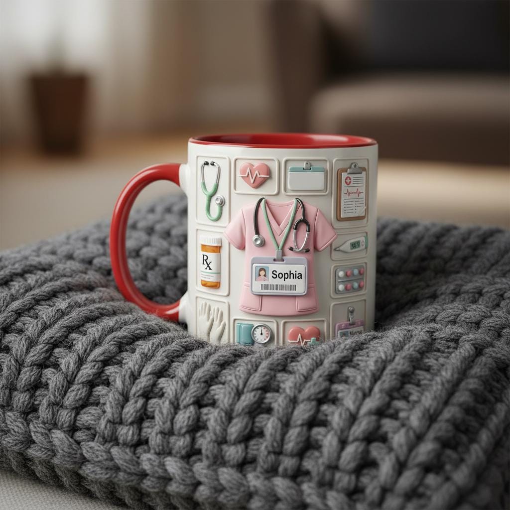 Custom Name Doctor Mug, Personalized Medical Gift, Mom/Dad Appreciation Coffee Cup, Nurse & Physician Mugs - image 3