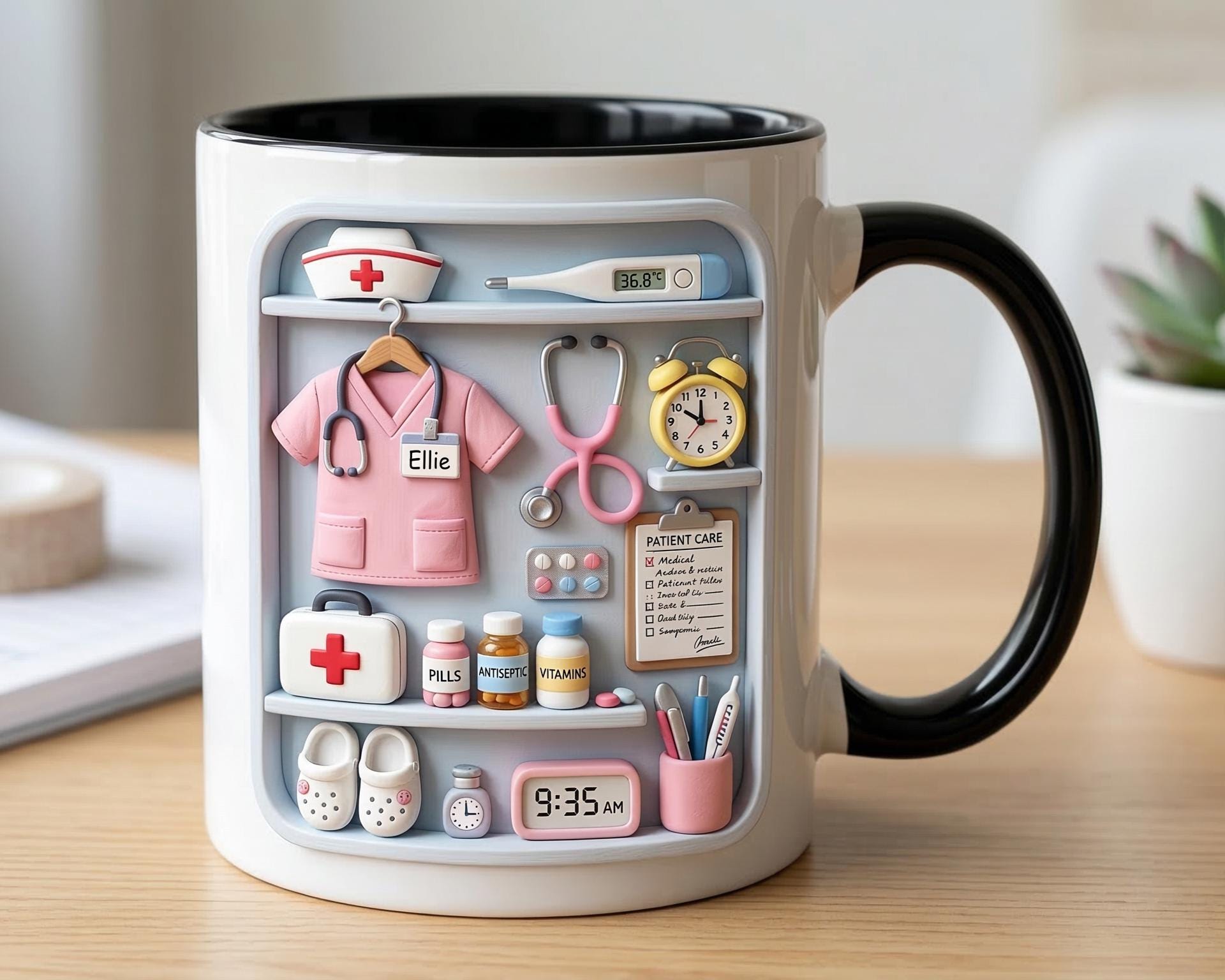 Custom Name Doctor Mug, Personalized Medical Gift, Mom/Dad Appreciation Coffee Cup, Nurse & Physician Mugs