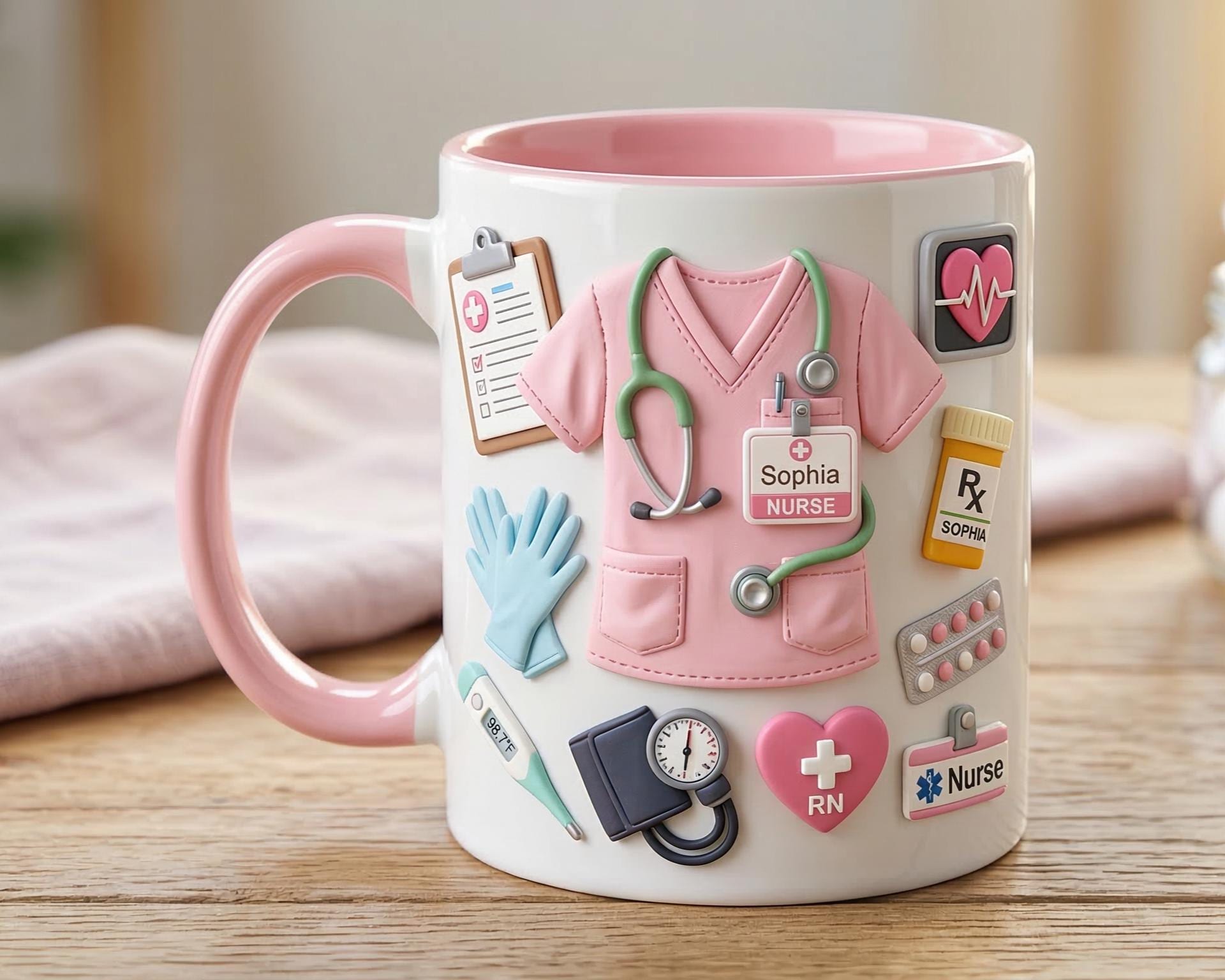 Custom Name Doctor Mug, Personalized Medical Gift, Mom/Dad Appreciation Coffee Cup, Nurse & Physician Mugs