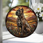 Custom Cane Corso dog Stained Glass Suncatcher,  Pet Lover Gift, Housewarming Gift, Window Hangings - image 4