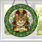 Custom Scottish Fold Portrait Stained Glass Suncatcher, Custom  Pet Memorial Stained Glass Suncatcher, Cat Memorial Gift, Pet Loss Gift