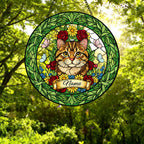 Custom Scottish Fold Portrait Stained Glass Suncatcher, Custom  Pet Memorial Stained Glass Suncatcher, Cat Memorial Gift, Pet Loss Gift - image 2