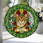 Custom Scottish Fold Portrait Stained Glass Suncatcher, Custom  Pet Memorial Stained Glass Suncatcher, Cat Memorial Gift, Pet Loss Gift - image 4