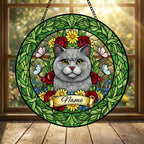 Custom British Shorthair Cat Portrait Stained Glass Suncatcher, Custom  Pet Memorial Stained Glass Suncatcher, Cat Memorial Gift, Cat Loss - image 4