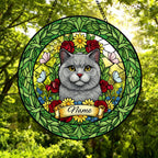 Custom British Shorthair Cat Portrait Stained Glass Suncatcher, Custom  Pet Memorial Stained Glass Suncatcher, Cat Memorial Gift, Cat Loss - image 5
