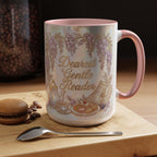 Dearest Gentle Reader Faux 3D Effect Mug, Bookish Tea Lover Gift, Romance Reader Accent Mug - image 3