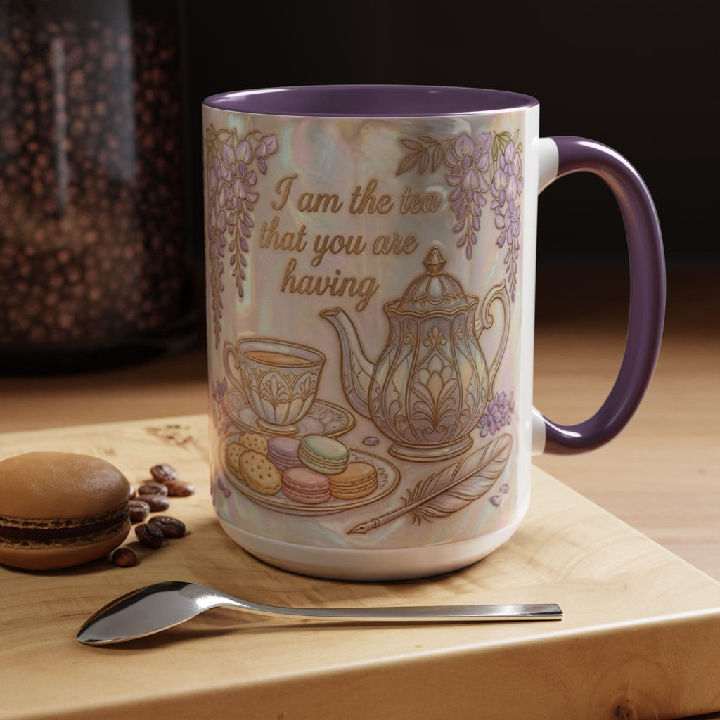 I Am The Tea You Will Be Having Faux 3D Effect Mug, Bookish Tea Lover Gift - image 3